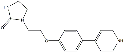 1-{2-[4-(1,2,3,6-tetrahydropyridin-4-yl)phenoxy]ethyl}imidazolidin-2-one 结构式