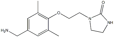 1-{2-[4-(aminomethyl)-2,6-dimethylphenoxy]ethyl}imidazolidin-2-one 结构式