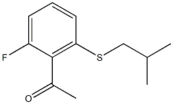 1-{2-fluoro-6-[(2-methylpropyl)sulfanyl]phenyl}ethan-1-one 结构式