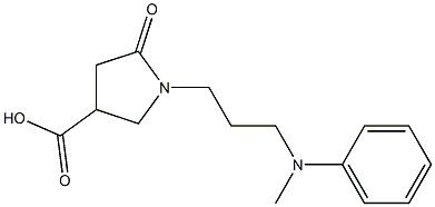 1-{3-[methyl(phenyl)amino]propyl}-5-oxopyrrolidine-3-carboxylic acid 结构式