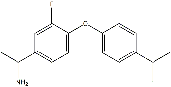 1-{3-fluoro-4-[4-(propan-2-yl)phenoxy]phenyl}ethan-1-amine 结构式