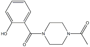 1-{4-[(2-hydroxyphenyl)carbonyl]piperazin-1-yl}ethan-1-one 结构式