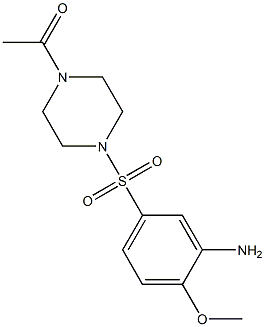 1-{4-[(3-amino-4-methoxybenzene)sulfonyl]piperazin-1-yl}ethan-1-one 结构式