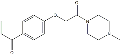 1-{4-[2-(4-methylpiperazin-1-yl)-2-oxoethoxy]phenyl}propan-1-one 结构式