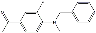 1-{4-[benzyl(methyl)amino]-3-fluorophenyl}ethan-1-one 结构式