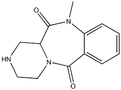 11-methyl-1,3,4,12a-tetrahydropyrazino[2,1-c][1,4]benzodiazepine-6,12(2H,11H)-dione 结构式