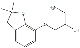 1-amino-3-[(2,2-dimethyl-2,3-dihydro-1-benzofuran-7-yl)oxy]propan-2-ol 结构式