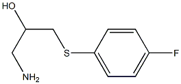 1-amino-3-[(4-fluorophenyl)sulfanyl]propan-2-ol 结构式