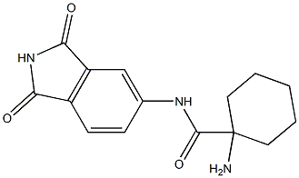 1-amino-N-(1,3-dioxo-2,3-dihydro-1H-isoindol-5-yl)cyclohexane-1-carboxamide 结构式