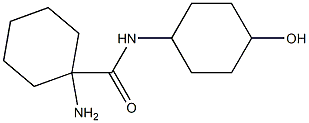 1-amino-N-(4-hydroxycyclohexyl)cyclohexanecarboxamide 结构式