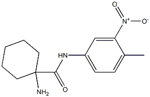 1-amino-N-(4-methyl-3-nitrophenyl)cyclohexanecarboxamide 结构式
