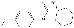 1-amino-N-[4-(methylthio)phenyl]cyclohexanecarboxamide 结构式