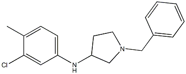 1-benzyl-N-(3-chloro-4-methylphenyl)pyrrolidin-3-amine 结构式