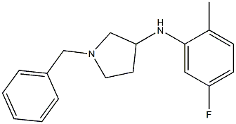 1-benzyl-N-(5-fluoro-2-methylphenyl)pyrrolidin-3-amine 结构式