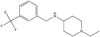 1-ethyl-N-{[3-(trifluoromethyl)phenyl]methyl}piperidin-4-amine 结构式