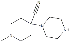 1-methyl-4-(piperazin-1-yl)piperidine-4-carbonitrile 结构式