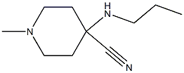 1-methyl-4-(propylamino)piperidine-4-carbonitrile 结构式