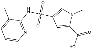 1-methyl-4-[(3-methylpyridin-2-yl)sulfamoyl]-1H-pyrrole-2-carboxylic acid 结构式