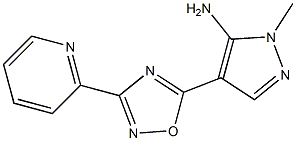 1-methyl-4-[3-(pyridin-2-yl)-1,2,4-oxadiazol-5-yl]-1H-pyrazol-5-amine 结构式