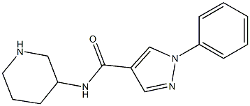 1-phenyl-N-(piperidin-3-yl)-1H-pyrazole-4-carboxamide 结构式