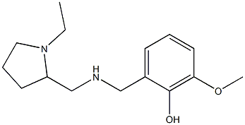 2-({[(1-ethylpyrrolidin-2-yl)methyl]amino}methyl)-6-methoxyphenol 结构式