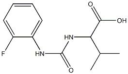 2-({[(2-fluorophenyl)amino]carbonyl}amino)-3-methylbutanoic acid 结构式