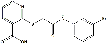 2-({[(3-bromophenyl)carbamoyl]methyl}sulfanyl)pyridine-3-carboxylic acid 结构式
