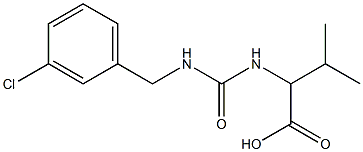 2-({[(3-chlorophenyl)methyl]carbamoyl}amino)-3-methylbutanoic acid 结构式