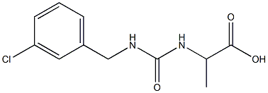 2-({[(3-chlorophenyl)methyl]carbamoyl}amino)propanoic acid 结构式