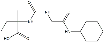 2-({[(cyclohexylcarbamoyl)methyl]carbamoyl}amino)-2-methylbutanoic acid 结构式