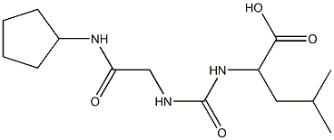 2-({[(cyclopentylcarbamoyl)methyl]carbamoyl}amino)-4-methylpentanoic acid 结构式