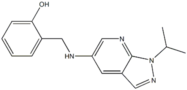 2-({[1-(propan-2-yl)-1H-pyrazolo[3,4-b]pyridin-5-yl]amino}methyl)phenol 结构式