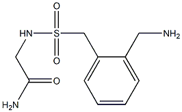 2-({[2-(aminomethyl)phenyl]methane}sulfonamido)acetamide 结构式