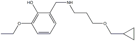 2-({[3-(cyclopropylmethoxy)propyl]amino}methyl)-6-ethoxyphenol 结构式