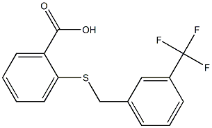 2-({[3-(trifluoromethyl)phenyl]methyl}sulfanyl)benzoic acid 结构式