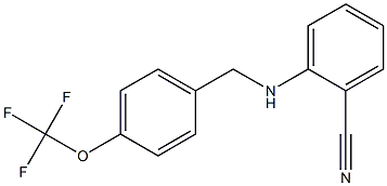 2-({[4-(trifluoromethoxy)phenyl]methyl}amino)benzonitrile 结构式