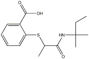 2-({1-[(2-methylbutan-2-yl)carbamoyl]ethyl}sulfanyl)benzoic acid 结构式