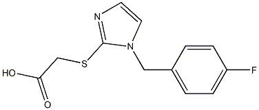 2-({1-[(4-fluorophenyl)methyl]-1H-imidazol-2-yl}sulfanyl)acetic acid 结构式