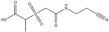 2-({2-[(2-cyanoethyl)amino]-2-oxoethyl}sulfonyl)propanoic acid 结构式