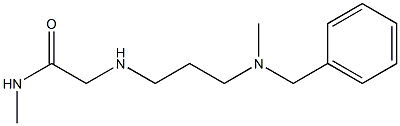 2-({3-[benzyl(methyl)amino]propyl}amino)-N-methylacetamide 结构式