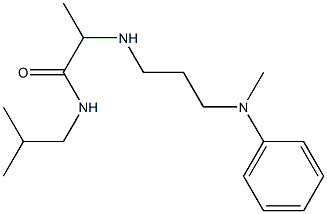 2-({3-[methyl(phenyl)amino]propyl}amino)-N-(2-methylpropyl)propanamide 结构式
