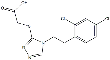 2-({4-[2-(2,4-dichlorophenyl)ethyl]-4H-1,2,4-triazol-3-yl}sulfanyl)acetic acid 结构式