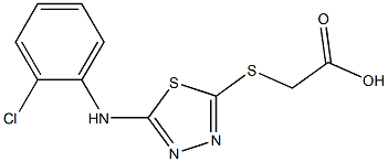 2-({5-[(2-chlorophenyl)amino]-1,3,4-thiadiazol-2-yl}sulfanyl)acetic acid 结构式