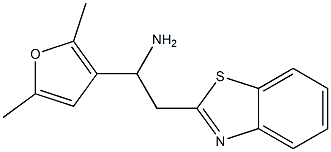 2-(1,3-benzothiazol-2-yl)-1-(2,5-dimethylfuran-3-yl)ethan-1-amine 结构式