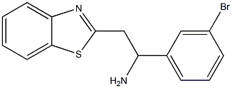2-(1,3-benzothiazol-2-yl)-1-(3-bromophenyl)ethan-1-amine 结构式
