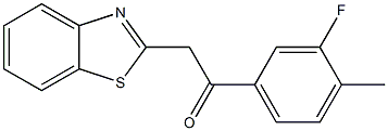 2-(1,3-benzothiazol-2-yl)-1-(3-fluoro-4-methylphenyl)ethan-1-one 结构式