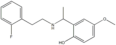 2-(1-{[2-(2-fluorophenyl)ethyl]amino}ethyl)-4-methoxyphenol 结构式