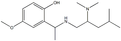 2-(1-{[2-(dimethylamino)-4-methylpentyl]amino}ethyl)-4-methoxyphenol 结构式