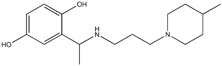 2-(1-{[3-(4-methylpiperidin-1-yl)propyl]amino}ethyl)benzene-1,4-diol 结构式