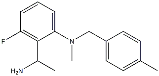 2-(1-aminoethyl)-3-fluoro-N-methyl-N-[(4-methylphenyl)methyl]aniline 结构式